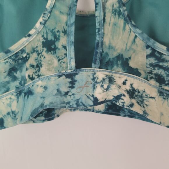 Freely - Teal pattern sports bra- size Large - Picture 4 of 7